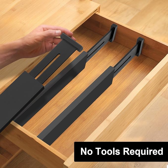 Bamboo Drawer Dividers Organizers, Kitchen Drawer Organizer, Adjustable Drawer - Image 6