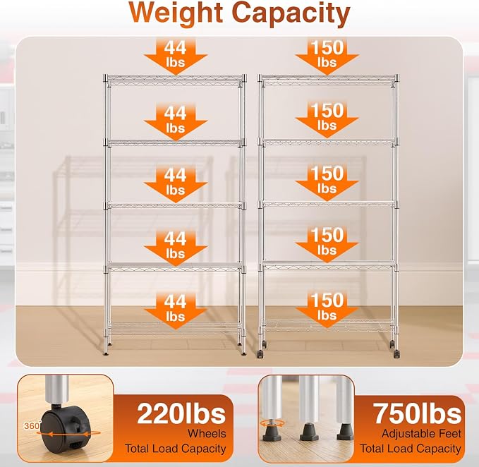 BestOffice | 5-Tier Wire Shelf - Image 5