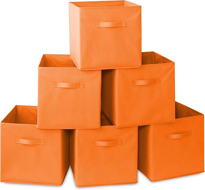 Casafield Set of 6 Collapsible Fabric Cube Storage Bins, Cubby Organizers & More by Casafield