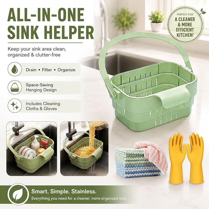 2Pack Multifunctional Hanging Sink Drain Basket - Image 2