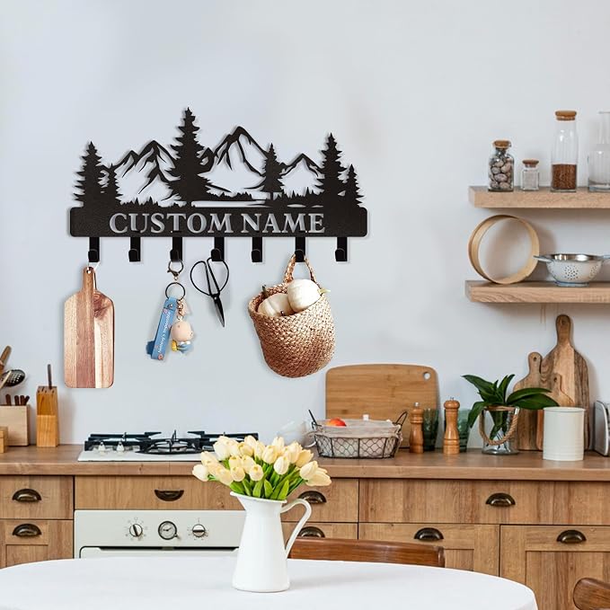 Personalized Custom Mountain Theme Key Holder - Image 3