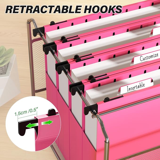 Ansook Hanging File Folders Letter Size Extra Capacity, Heavy Duty 2" - Image 6