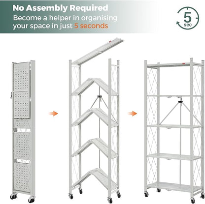 DEANIC 5-Shelf Folding Bookcase - Image 4