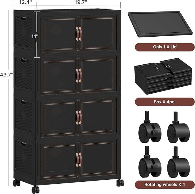 536QT Extra Large Stackable Storage Bins - Image 2