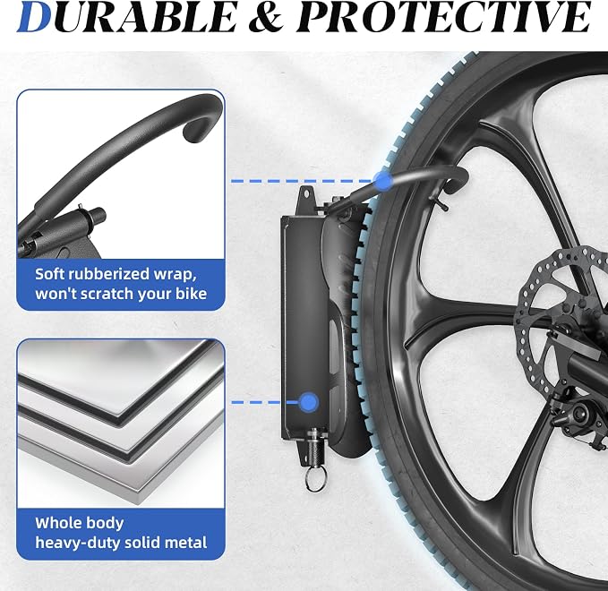 Goovilla Swivel Bike Wall Mount 4 Pack, Space Saving Bike Hangers - Image 3