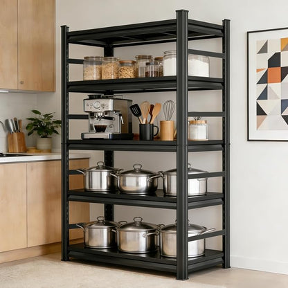 5-Tier Appliance Kitcthen Shelf Units Adjustable Heavy Duty Pot and Pan by BezunyHeavyDutyShelving