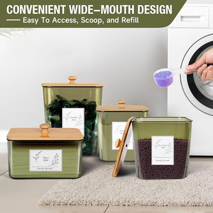 4 Pack Laundry Pods Container & Dryer Sheet Holder, Plastic Pod Holder - Image 5