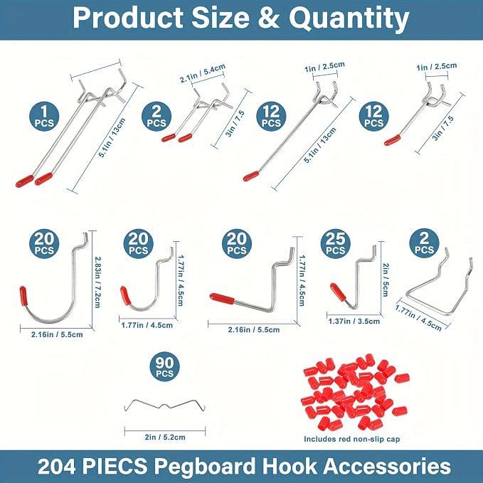 204 peg Board Hooks for Hanging - Image 2