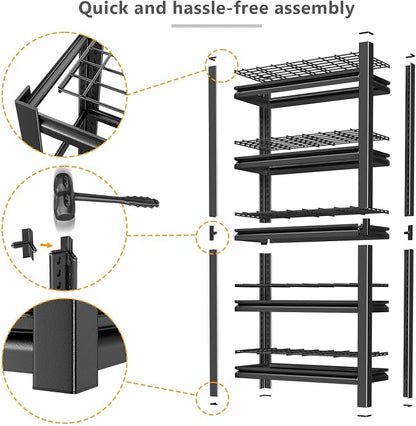 OS MOTOR Heavy Duty Storage Shelving Unit 10 Pack | Adjustable 5-Tier Metal Rack - Image 6