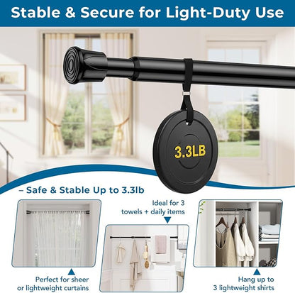 AIZESI Spring Tension Curtain Rods Short Tension Rod - Image 9