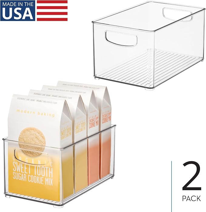 iDesign Stackable Clear Plastic Bin, - Image 2