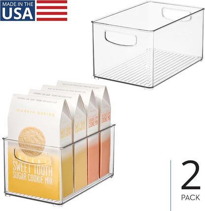iDesign Stackable Clear Plastic Bin, - Image 2
