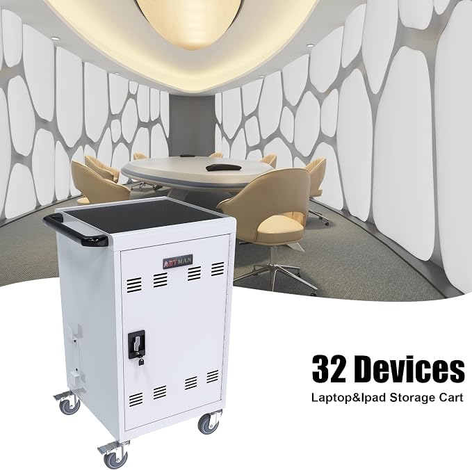 Laptop Charging Cart, 32 Devices, Fast Charging, Security Storage, Easy Use - Image 6