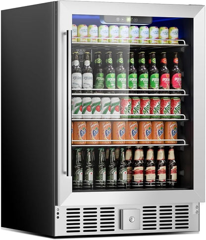 24 Inch Beverage Refrigerator, 182 Cans Built-in Cooler, Digital Temperature by Unknown