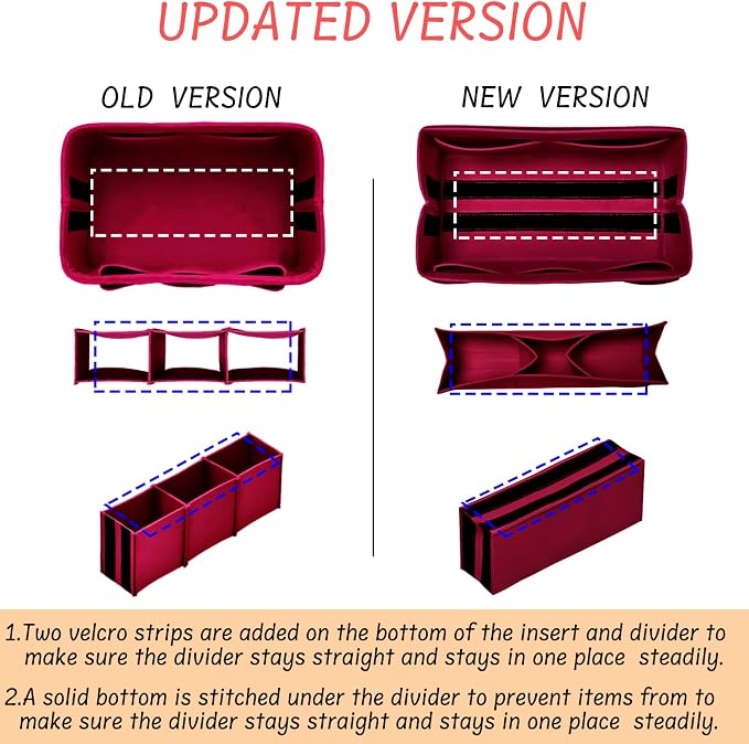 DailyPlus Purse Organizer Insert Felt Bag Organizer Handbag Organizer Insert - Image 4
