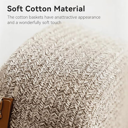 Medium Cotton Woven Basket - Image 2