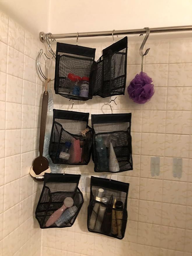 Hanging Mesh Shower Caddy Organizer Bathroom Storage Bag - Image 7