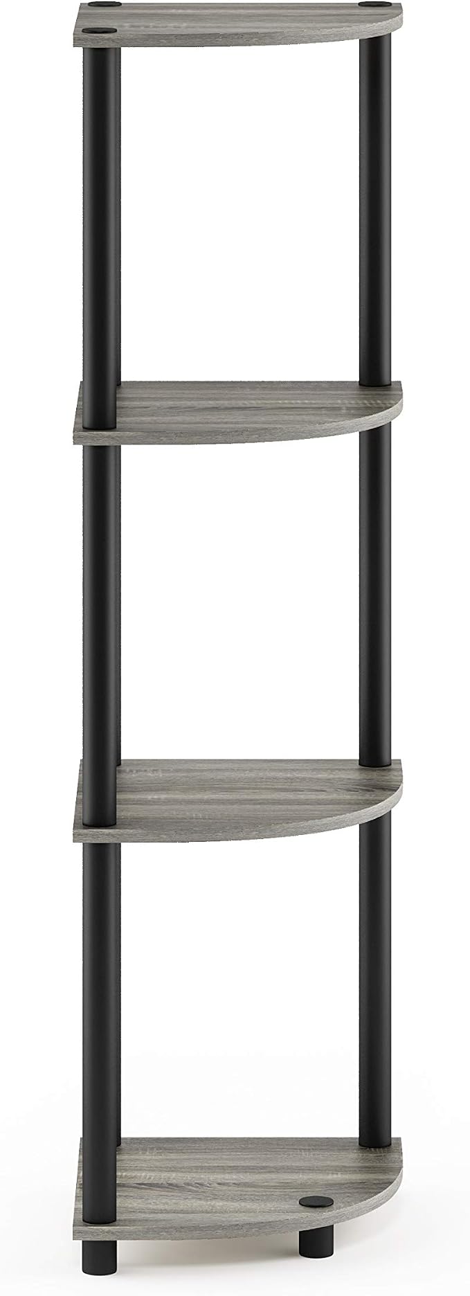 Furinno TURN-N-TUBE Corner Shelf, 4-Tier Corner Bookshelf, Display Storage - Image 8