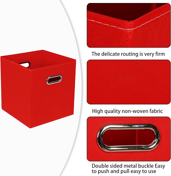 Fabric Cloth Storage Bins, Fabric Cube Bins Organizer - Image 7