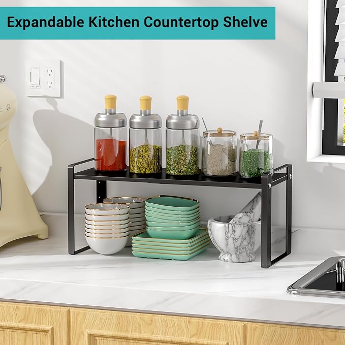 Expandable Cabinet Organizer Shelves, 88lbs High Weight Capacity, Heavy-Duty - Image 6