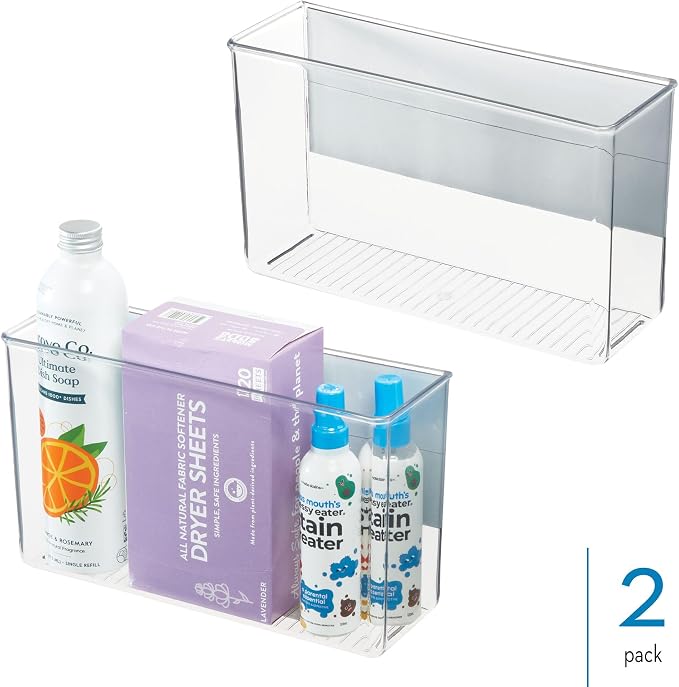iDesign Magnetic Large Clear Plastic Organizer Bins - Image 2