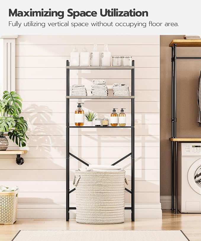 HOOBRO Over the Toilet Storage, 3-Tier Over Toilet Bathroom Organizer, - Image 5