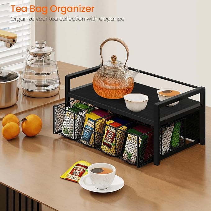 Homode Wood Tea Bag Organizer, Teabag Holder - Image 4