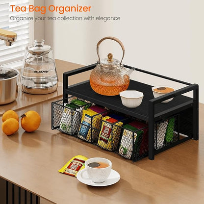 Homode Wood Tea Bag Organizer, Teabag Holder - Image 4
