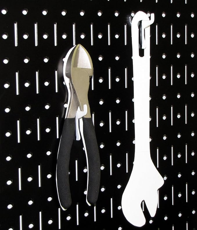 Wall Control Pegboard 32in x 16in Black Metal Pegboard Tool Board Panel - Image 6