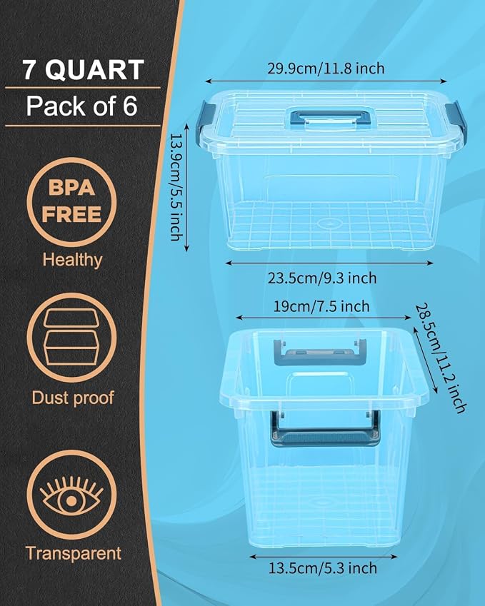 NUMIFUN Plastic Storage Bins - Image 2