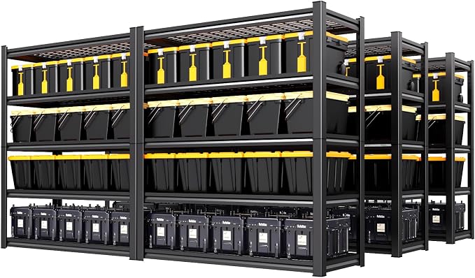 6 Pack Garage Shelving 5-Tier Heavy Duty Storage Shelves, Tool-Free Adjustable by AOAORGG