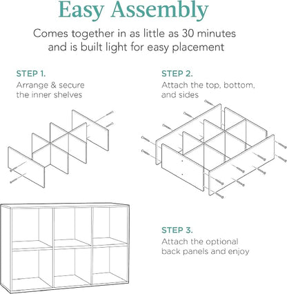 Best Choice Products Kids Bookcase 6-Cube Storage Organizer, 13.5in Shelf - Image 7