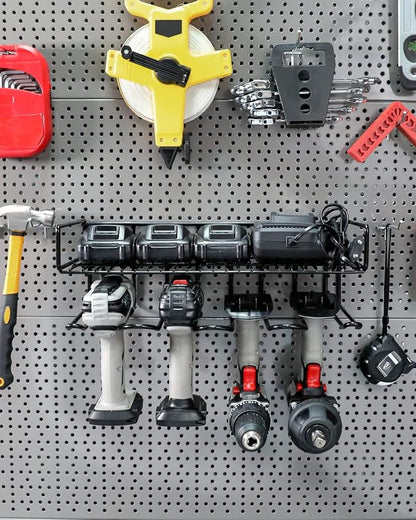 Heavy Duty Tool Organizer, 4 Wall Mount Anchors, 3.95" Between Slots, Sturdy - Image 5
