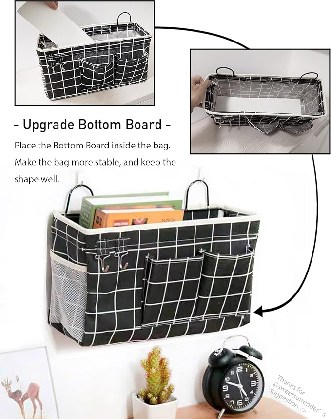Kanrichu 2pcs Hanging Baskets for Organizing, Fabric Wall storage Basket - Image 3