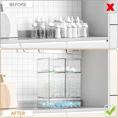 Yieach 5 Set Clear Baby Bottle Organizer - Image 6