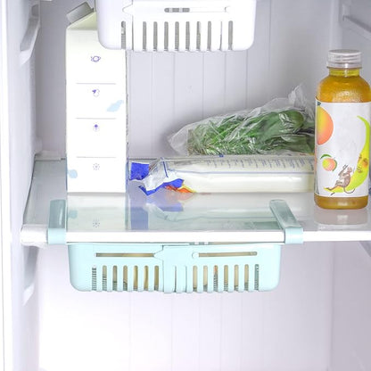 Refrigerator Drawer Organizer 2 Packs Retractable Drawer Refrigerator Storage - Image 6