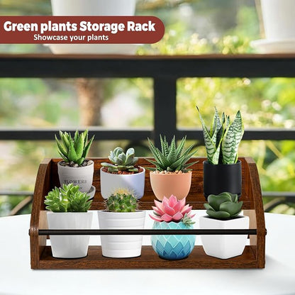 Wooden Countertop Organizer- Liquor Bottle Display Shelf, Coffee Syrup Rack - Image 8