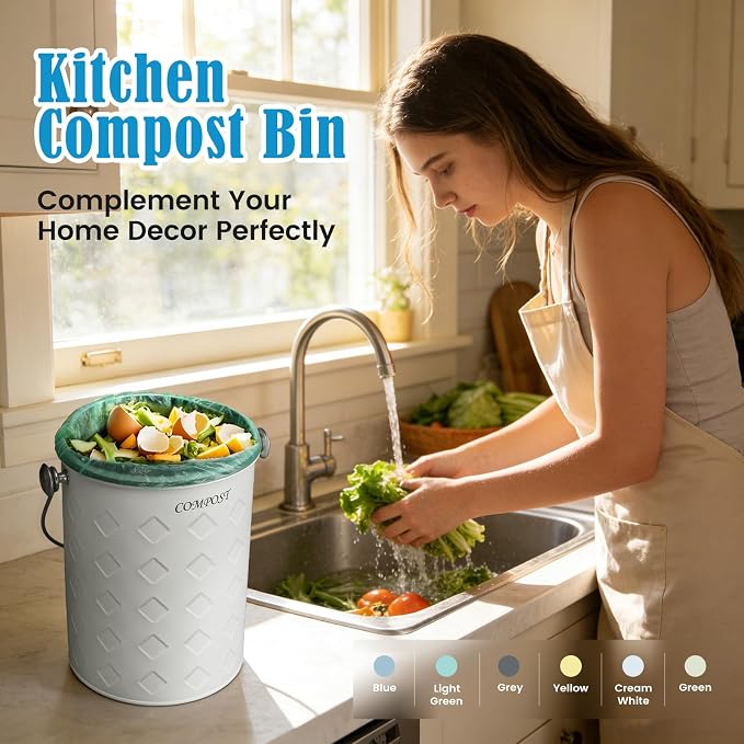 AOSION Countertop Compost Bin Kitchen, Odorless Indoor Compost Bin - Image 7