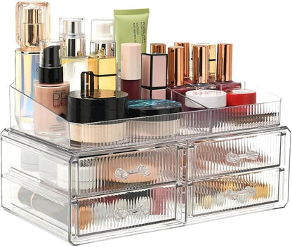 ZHIAI stackable storage drawer, transparent cosmetics storage box, cosmetics by ZHIAI