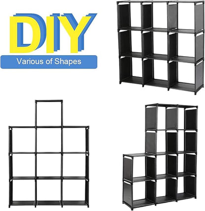10-Cube Storage Organizer Rack, Staircase Organizer Modular Bookcase, DIY - Image 5