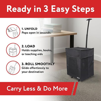 dbest products Smart Cart Rolling Multipurpose Collapsible Basket Scrapbooking - Image 5
