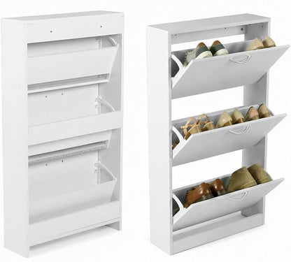 HOPUBUY Shoe Cabinet for Entryway, Narrow Shoe Storage - Image 9