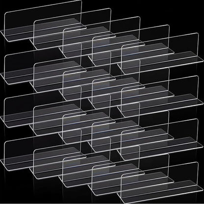 Novabright 20 Pack Shelf Dividers Closet Organizer 12" Tall x 3" Deep Acrylic - Image 2