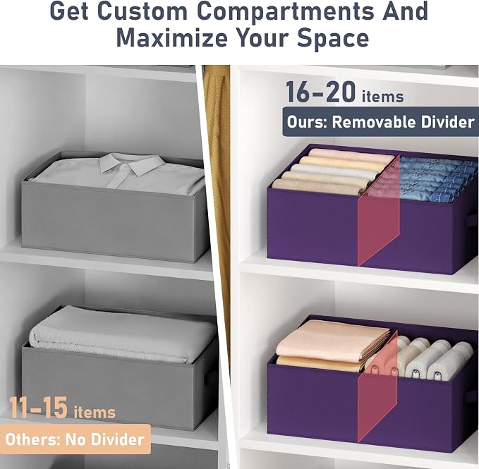 DIMJ Large Closet Shelf Organizer Bins 8 Packs - Image 2