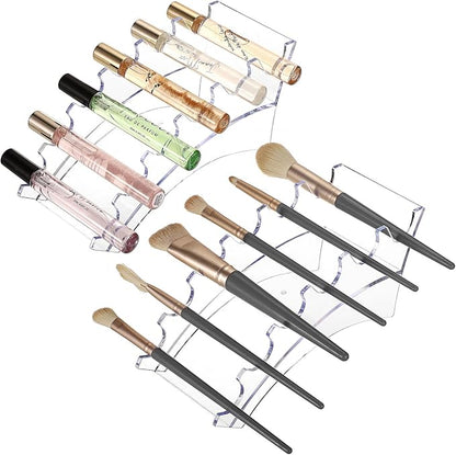 ELLDOO 2 Pack Rollerball Perfume Organizer, 6 Slots Clear Acrylic Perfume by ELLDOO