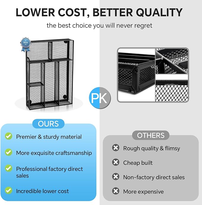 Desk Drawer Organizer, Office Drawer Divider Organizer Tray - Image 4