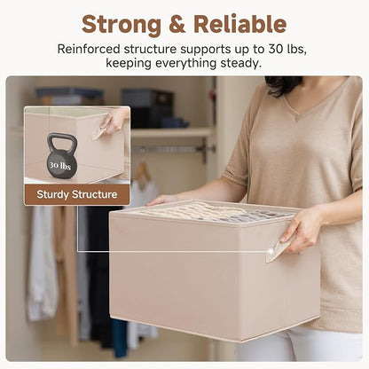 StorageWorks Storage Baskets for Shelves, Foldable Fabric Closet Storage Bins - Image 5