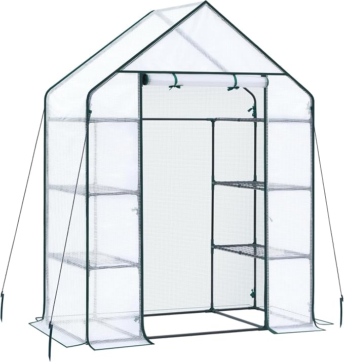 Ohuhu Small Greenhouse for Outdoors: 4 Tiers 6 Shelves Walk-in Indoor Green - Image 7