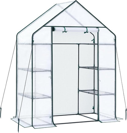 Ohuhu Small Greenhouse for Outdoors: 4 Tiers 6 Shelves Walk-in Indoor Green - Image 7