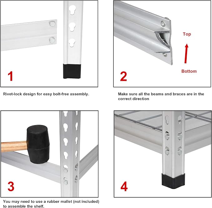 Amazon Basics 4000IBS Heavy Duty Adjustable Storage Shelving Unit, 5 Shelf - Image 7